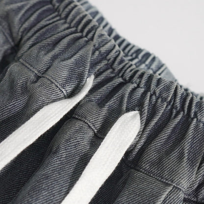 Wide leg cropped denim jeans D0099