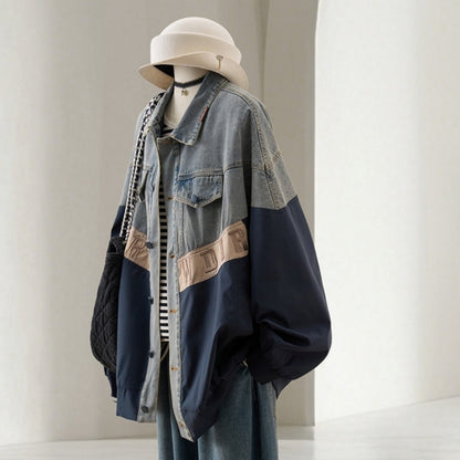 Logo embroidered denim jacket D0089