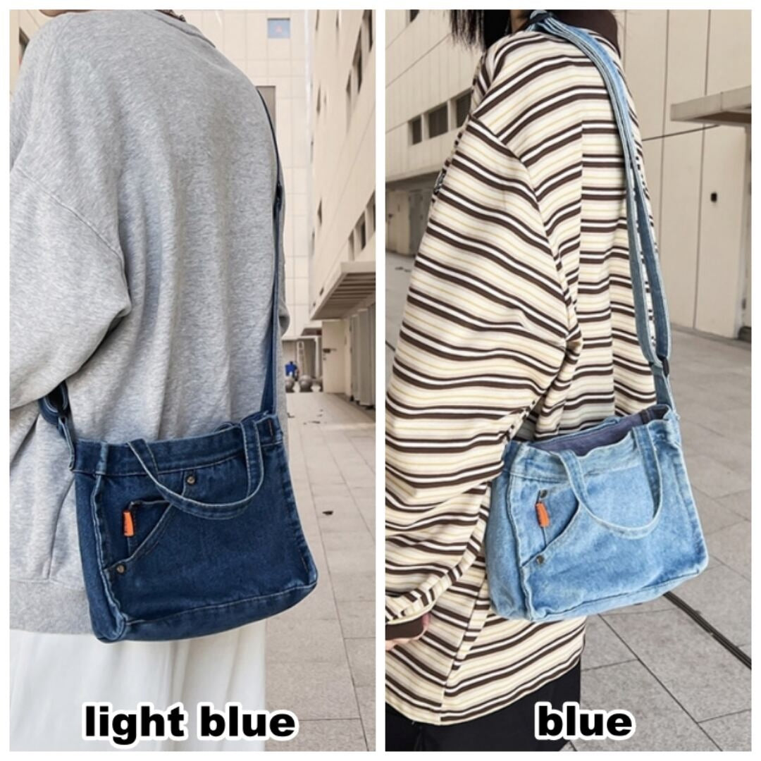 Denim shoulder bag D0039