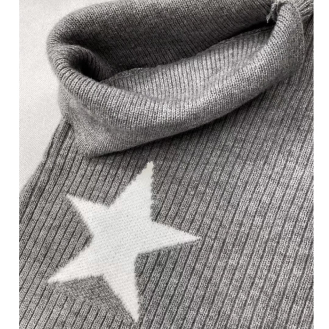 Irregular hem knit tops E7009