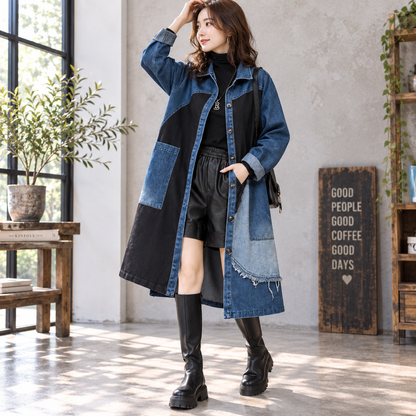 Unique denim coat D0090