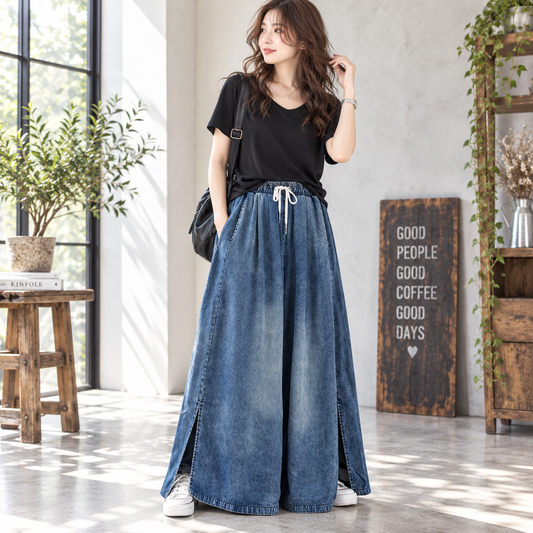 Wide baggy pants D0071