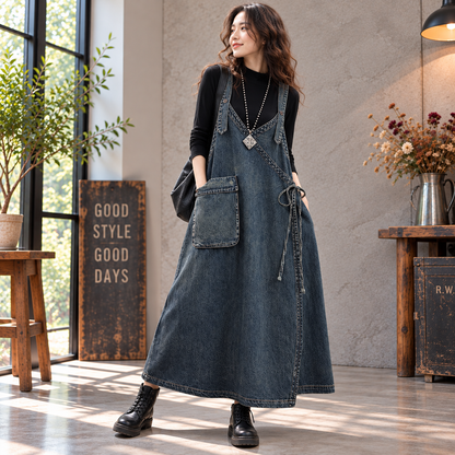 Denim jumper skirt  D0069