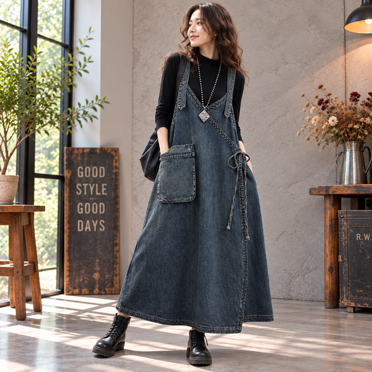 Denim jumper skirt  D0069