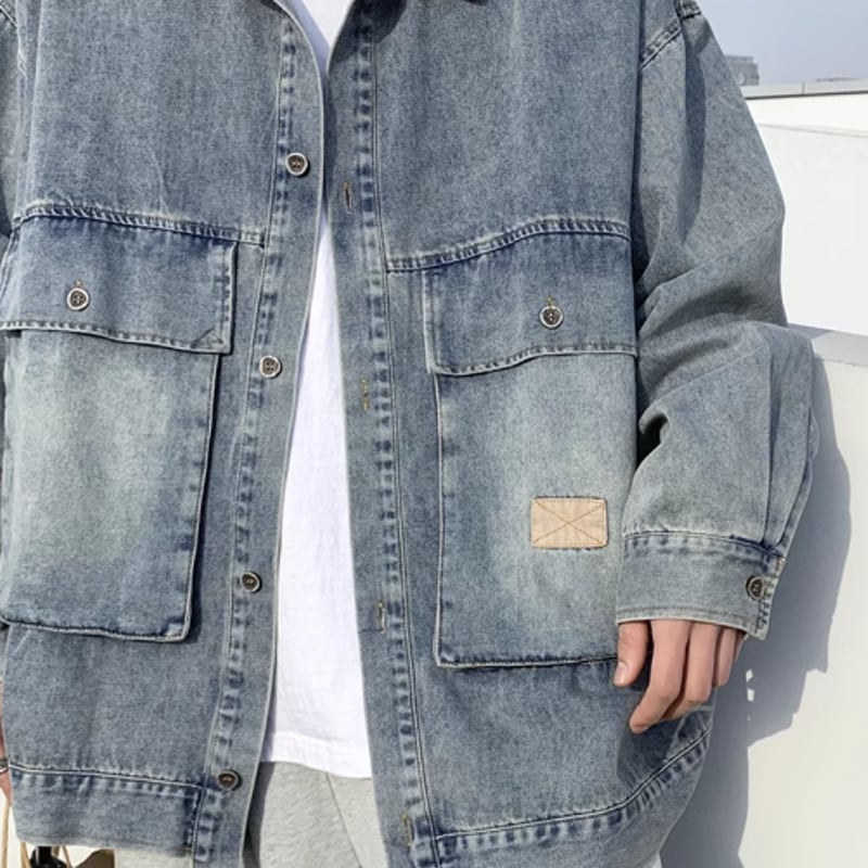 Big pocket denim jacket HL2209