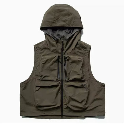 Hooded multi-pocket vest HL2171