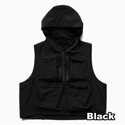 Hooded multi-pocket vest HL2171