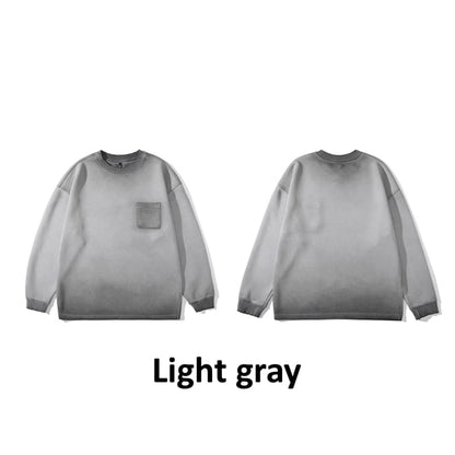 Big size gradation color sweatshirt HL2248