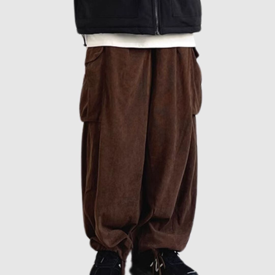 Corduroy wide pants HL2195