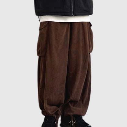 Corduroy wide pants HL2195