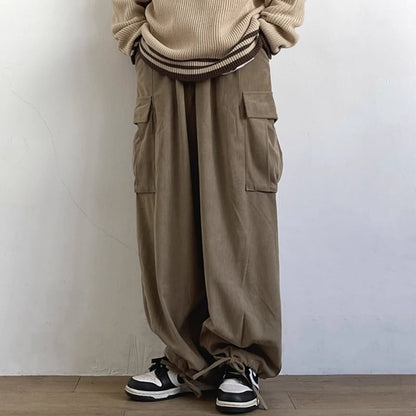 Corduroy wide pants HL2195