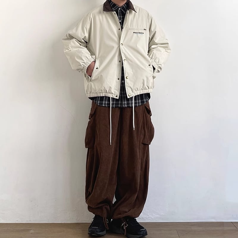 Corduroy wide pants HL2195