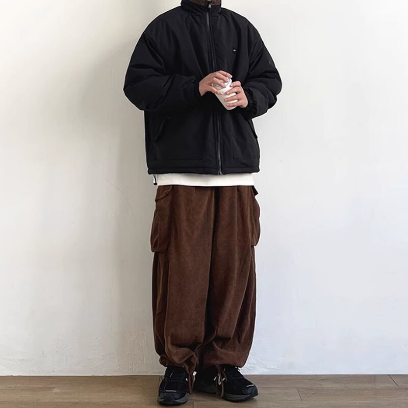 Corduroy wide pants HL2195