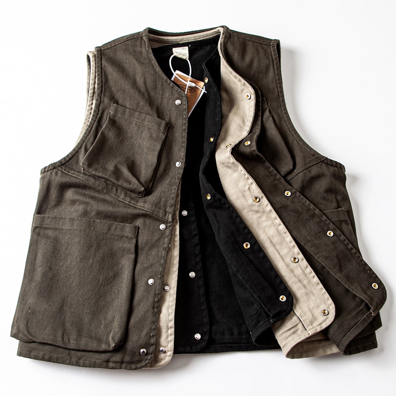 Multi-pocket retro vest HL1595