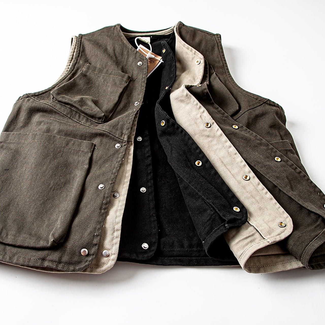 Multi-pocket retro vest HL1595