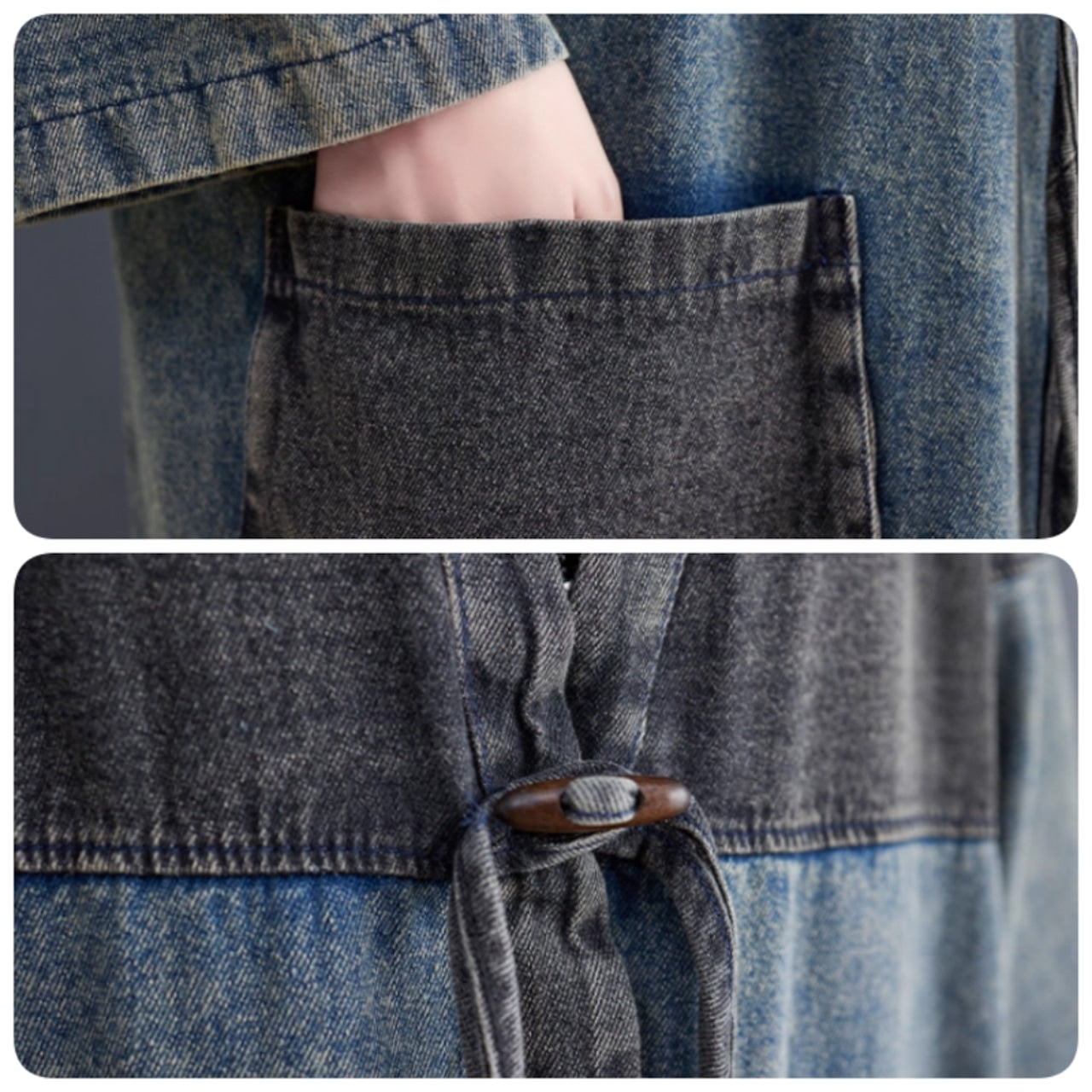 Denim long jacket D0079