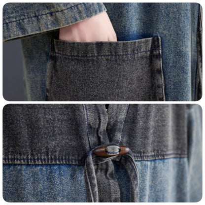 Denim long jacket D0079