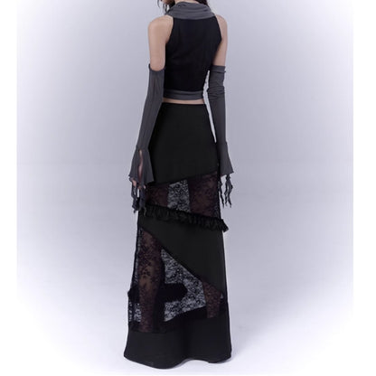 Sleeveless tops with arm warmers E7032