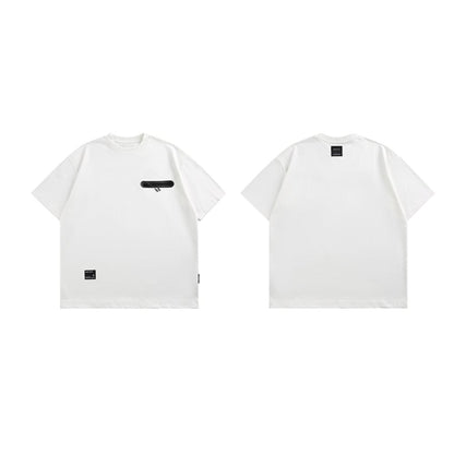 Zipper pocket design T-shirt HL2564