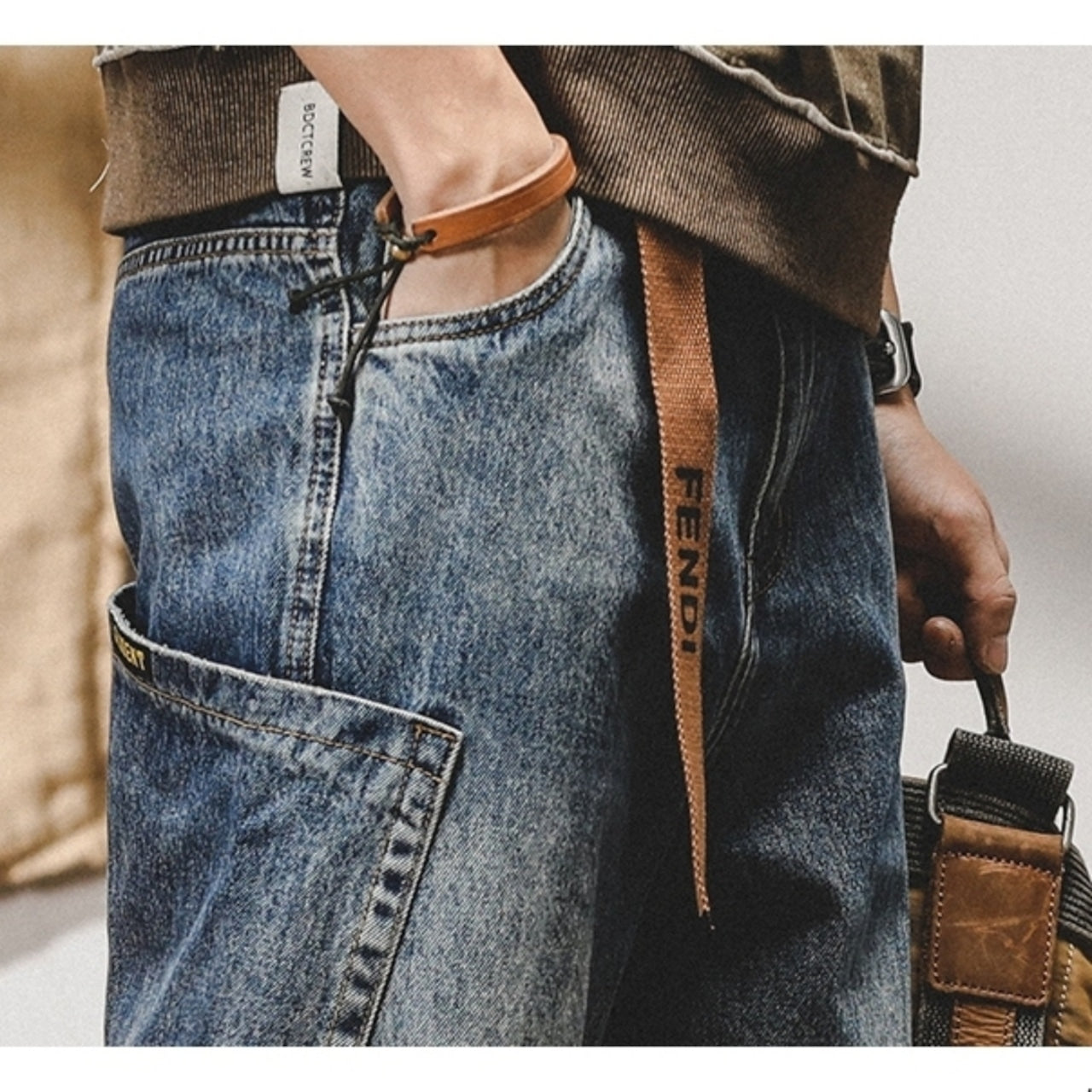 Loose Straight Denim Jeans D0006