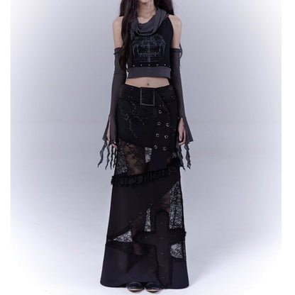 Sleeveless tops with arm warmers E7032