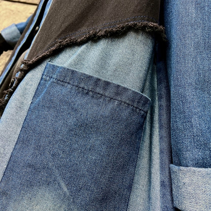 Unique denim coat D0090