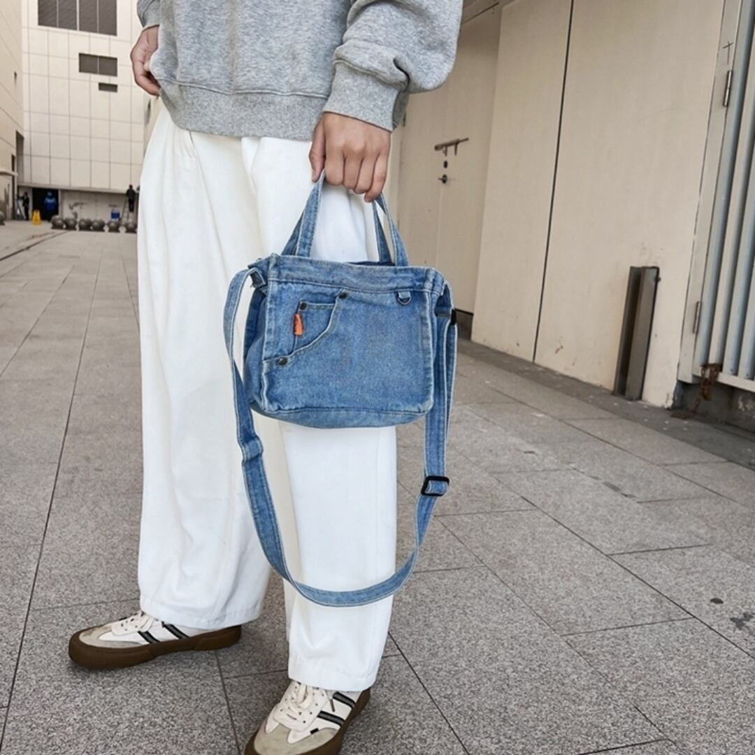 Denim shoulder bag D0039
