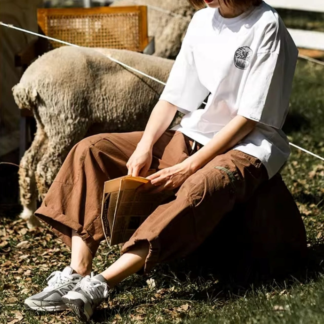 Back print T-shirt HL2538