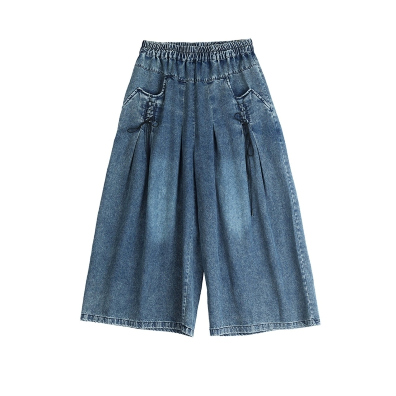 Wide baggy denim pants D0074