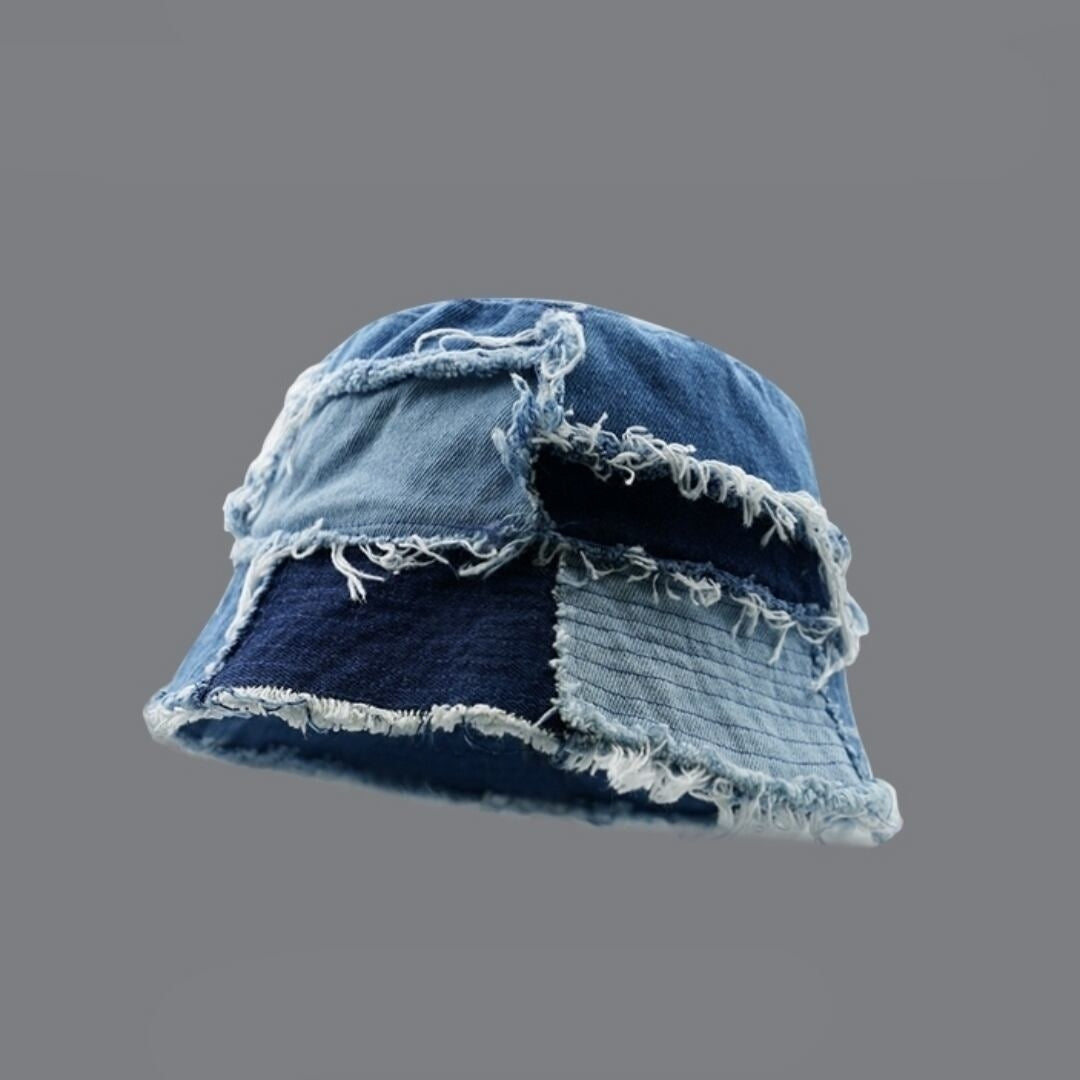 Patchwork denim bucket hat D0002