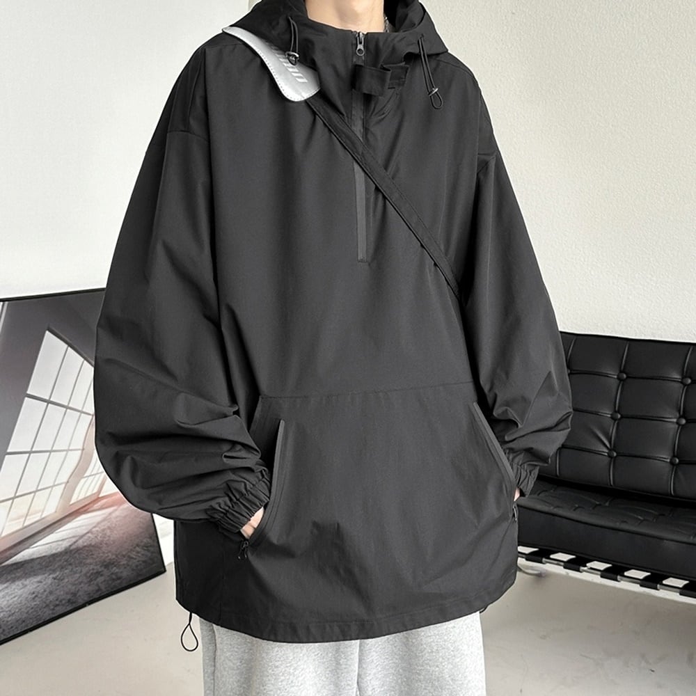 Big size anorak hoodie jacket HL2291