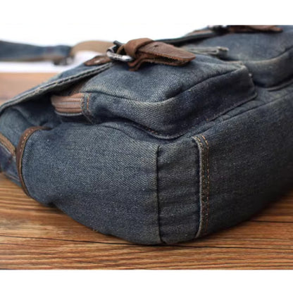 Retro Denim Messenger Bag D0042
