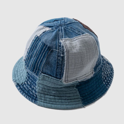 Patchwork denim hat HL2548