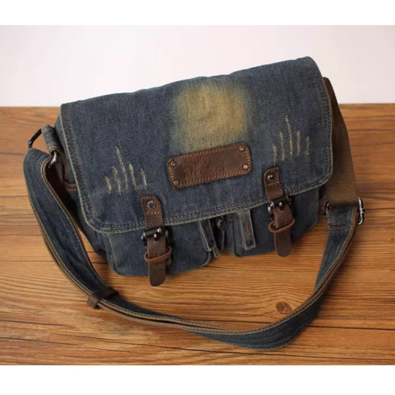 Retro Denim Messenger Bag D0042