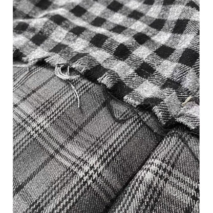 Layered check skirt E7023