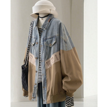 Logo embroidered denim jacket D0089