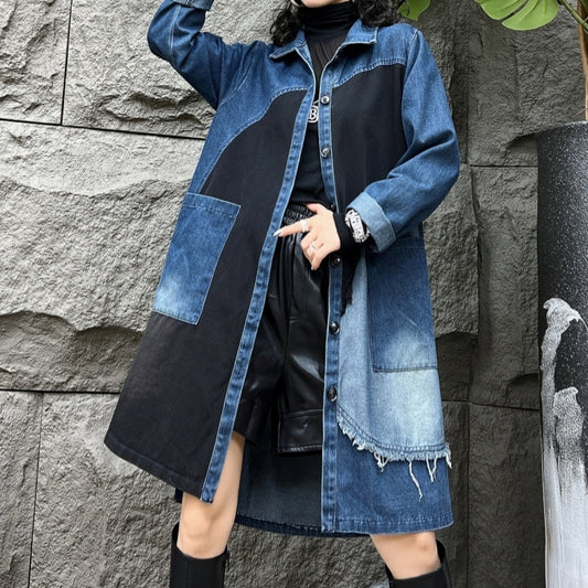 Unique denim coat D0090