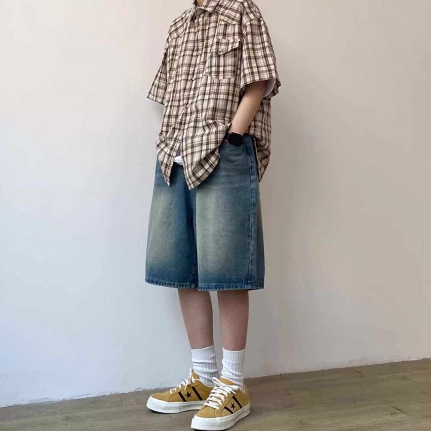Half sleeve check shirt HL2500