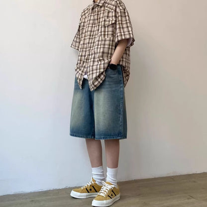 Half sleeve check shirt HL2500