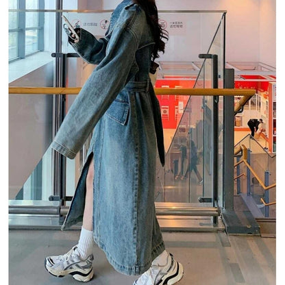 Denim long coat D0083
