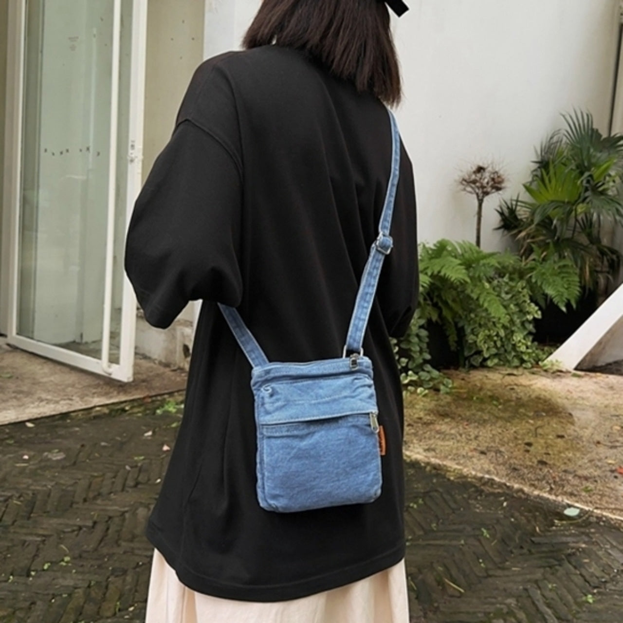 Denim Mini Shoulder Bag D0038