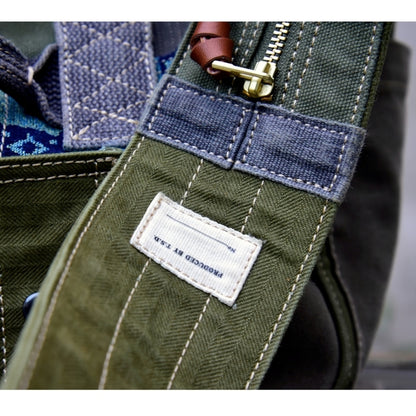 Patchwork Denim Messenger Bag D0033