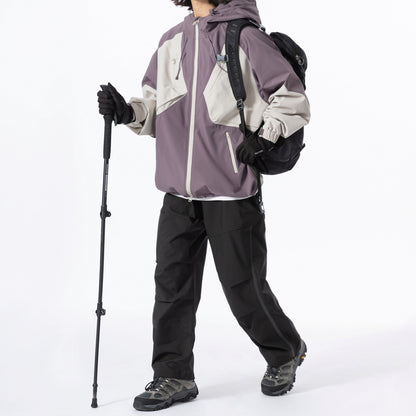 Contrast color outdoor jacket HS1028