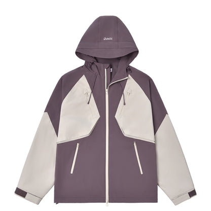 Contrast color outdoor jacket HS1028