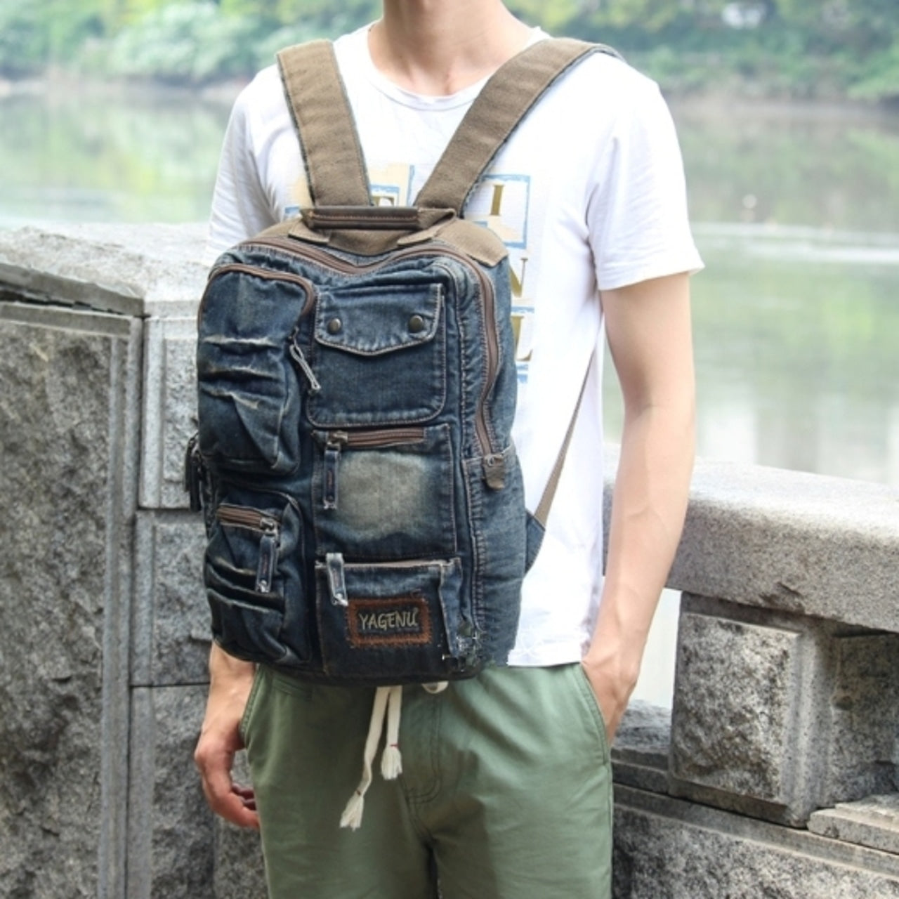 Retro Denim Backpack D0024