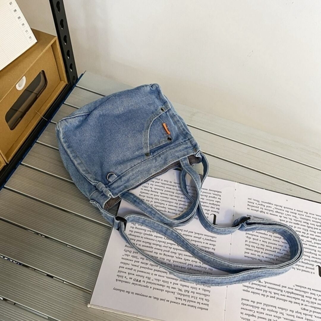 Denim shoulder bag D0039