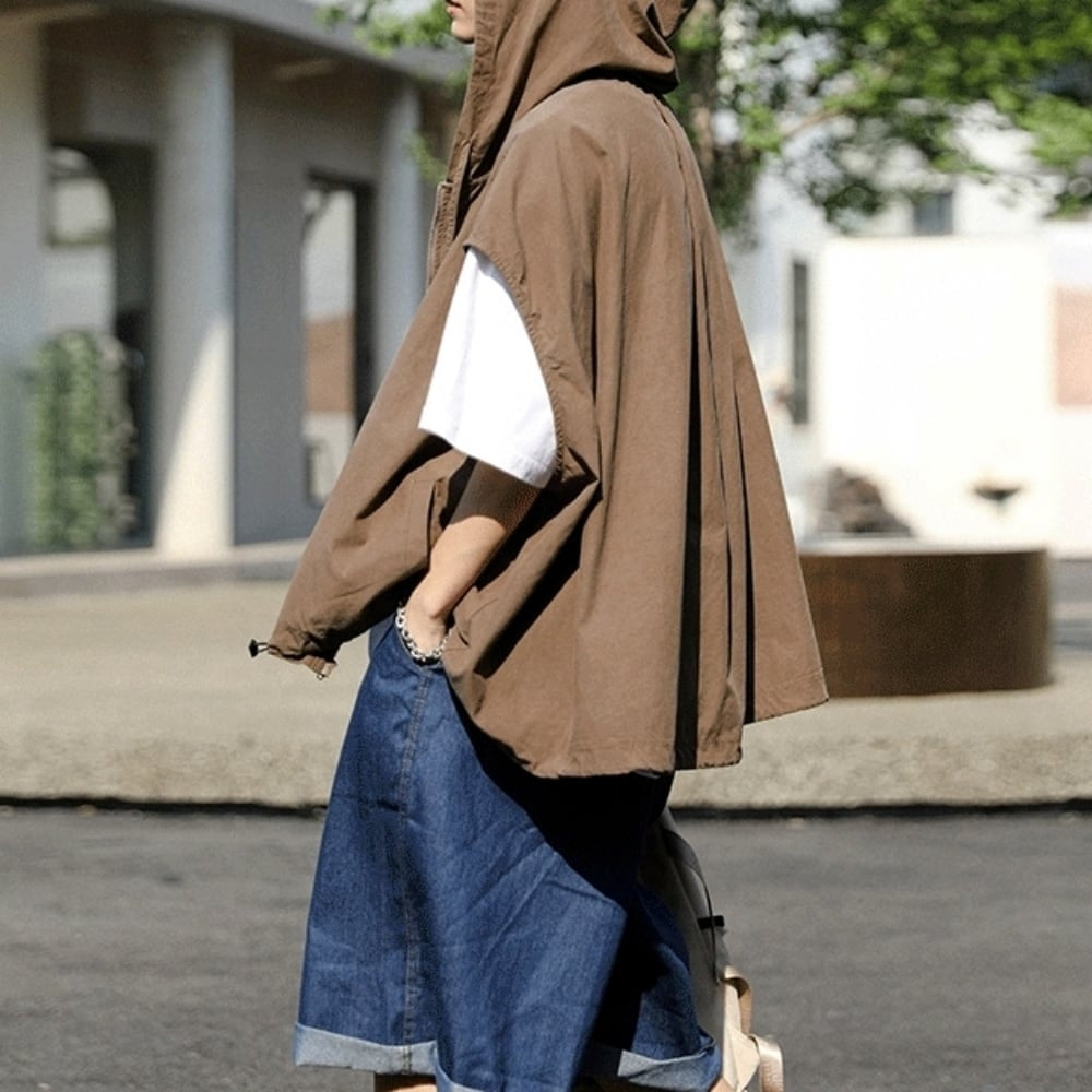 Zip-up vest with hood HL2557