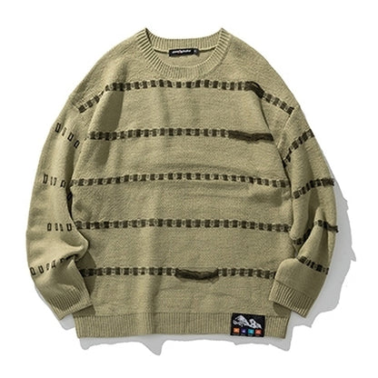 라운드 넥 테두리 스웨터 HL1795