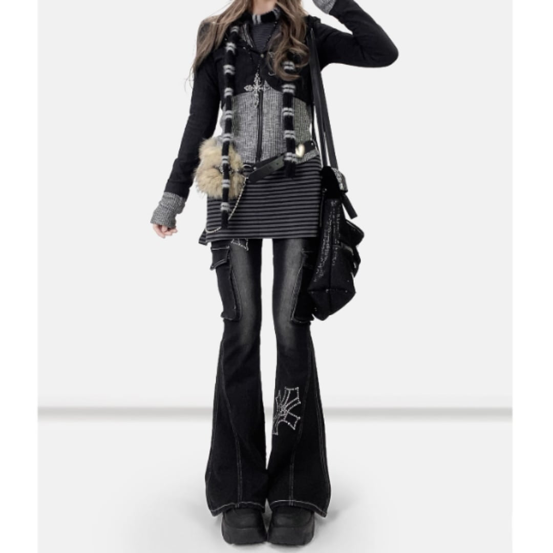 Fake layered hoodie E7022