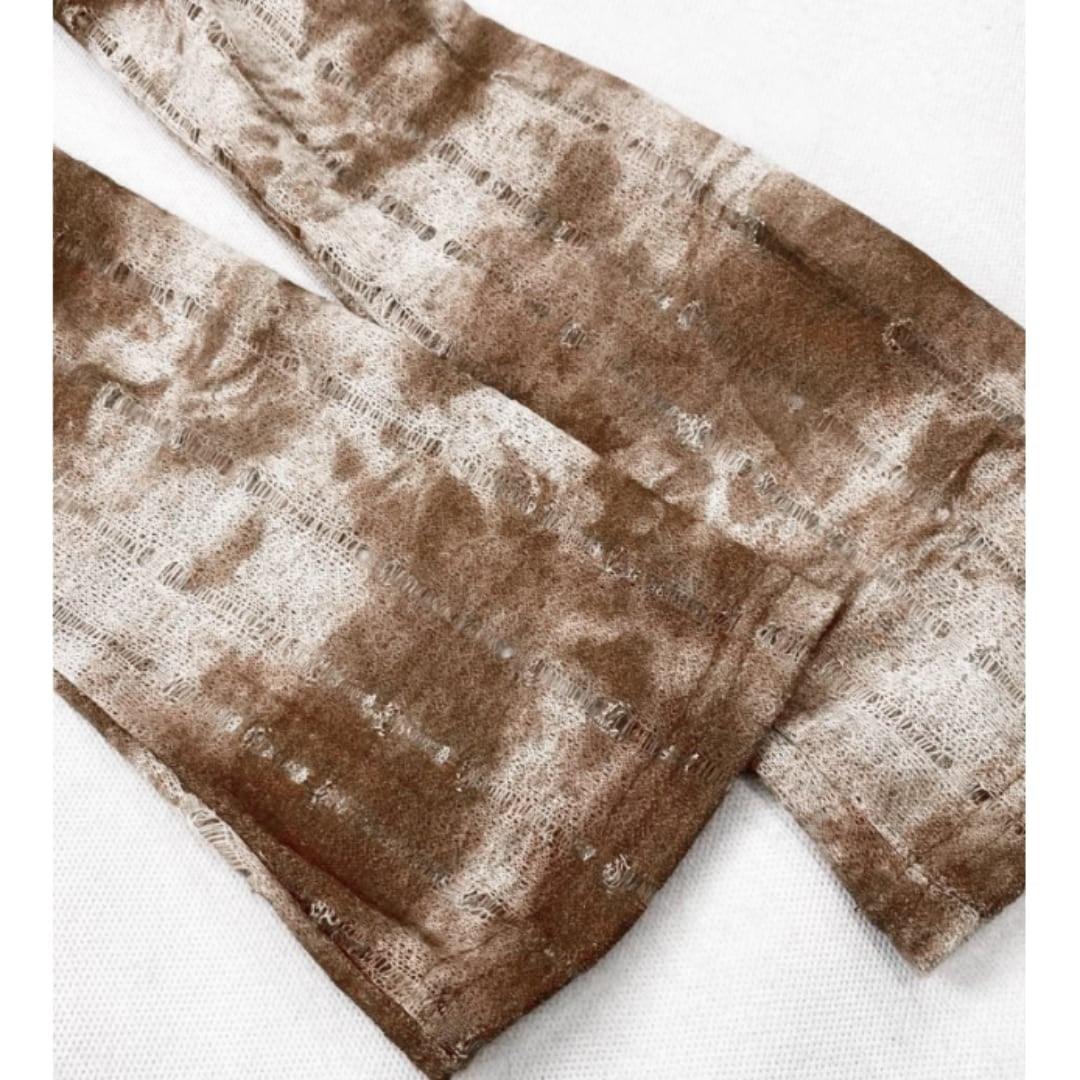 Tie dye pattern long sleeve tops E7012